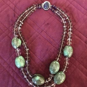 Large, Vintage, Multi-Stone. Crystal, Necklace